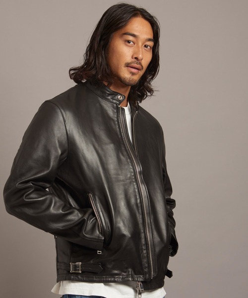 JACKROSE ラムレザー シングルライダースジャケット サイズ4 JE LAMB