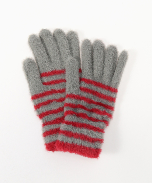AFB / エーエフビー FLUFFY BORDER GLOVE（手袋）｜AFB（エーエフビー