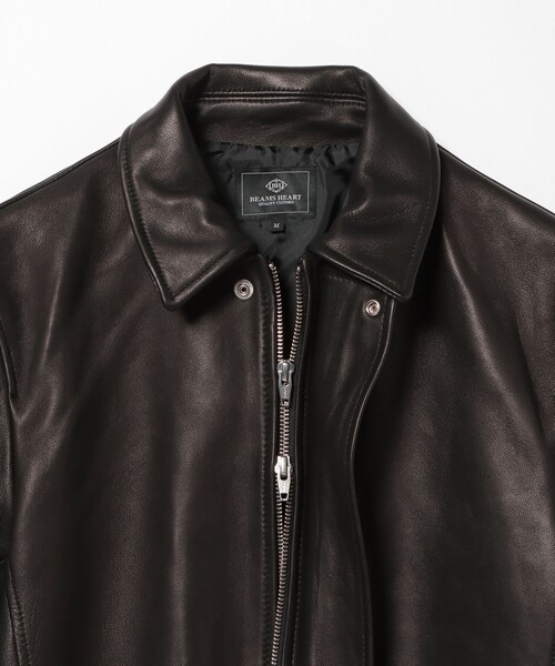 BEAMS HEART シングルライダースジャケット XL ブラック J58 BEAMS