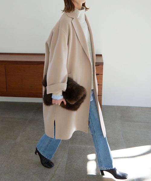 SLOBE IENA ハミルトンダブルフェイスウールコート SLOBE IENA