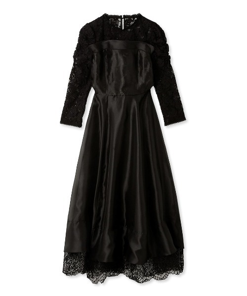 SNIDEL（スナイデル）の「ボリュームフレアレースドッキングドレス