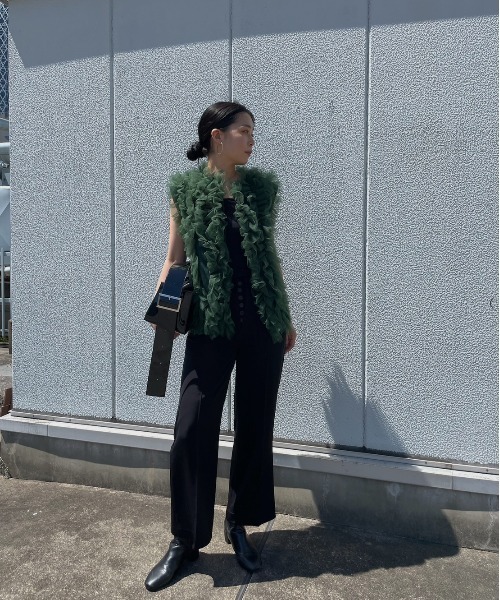 Ameri（アメリ）の「I LINE TULLE VEST SET DRESS（ドレス）」 - WEAR