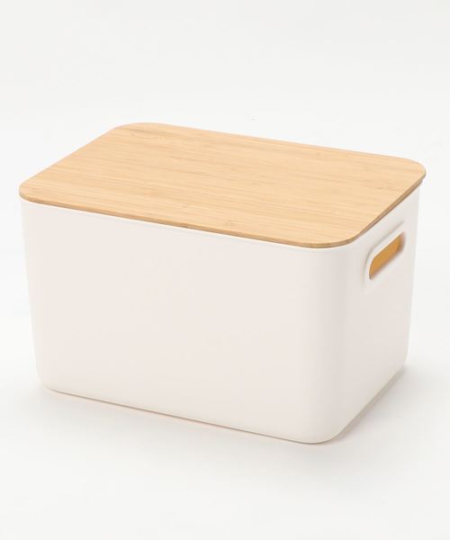 バンブー蓋ストレージボックスL《HOUSEHOLD GOODS》（収納グッズ