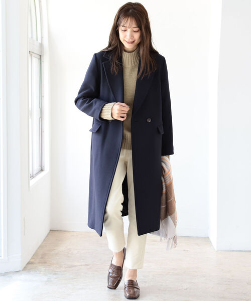 B:MING by BEAMS / ネイビー チェスターコート Sサイズ