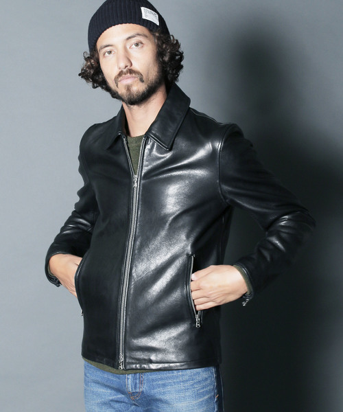 Magine（マージン）の「SHEEP LEATHER ZIP SINGLE RIDERS JKT:シープ