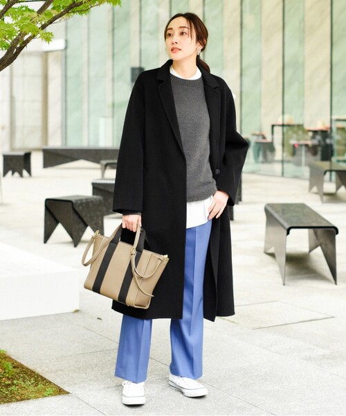 だじぇいUNTITLED チェスターコート2024年黒ロングコート UNTITLED