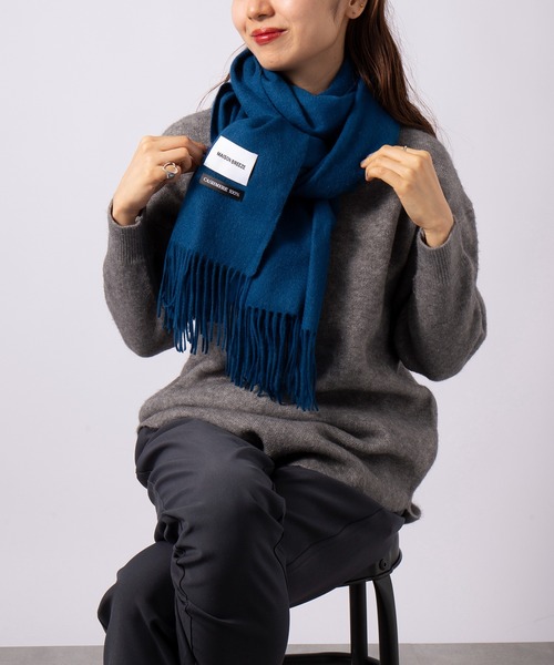 セール】【SETUP7】大判ピュアカシミア100% プレーンマフラー 大判