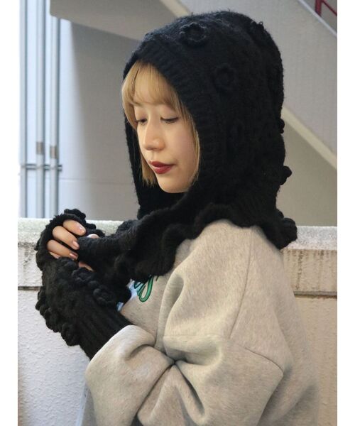 merry jenny（メリージェニー）の「おはなニットバラクラバ（ニット