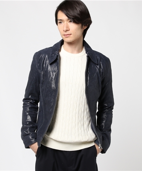 Cathy Jane キャシージェーン 黒 レザージャケット フード ライダース