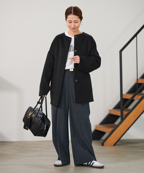 セール】≪WEB限定追加≫ハミルトンリバークルーネックコート（ノー