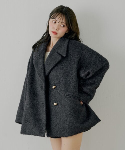 金釦シャギールーズコート（その他アウター）｜Chico（チコ）の