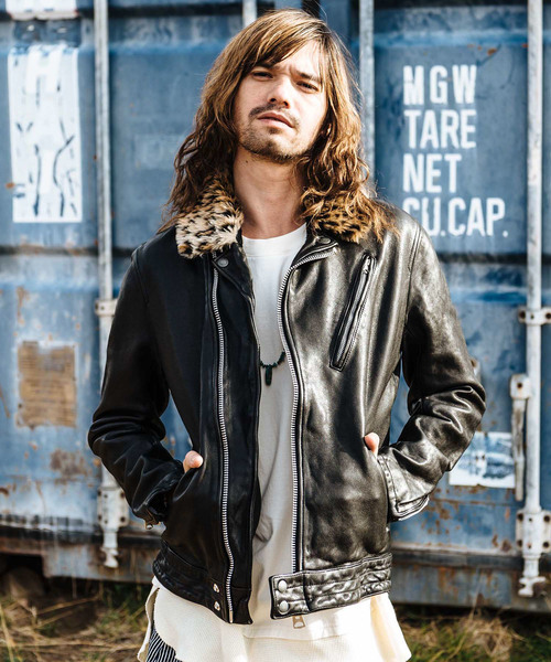 glamb ダブルライダースジャケット 羊革 glamb/グラム ダブル