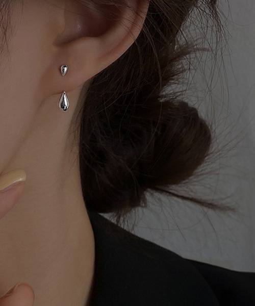 週末セール ルビーティアドロップダイヤモンドピアス 鑑定カードつき