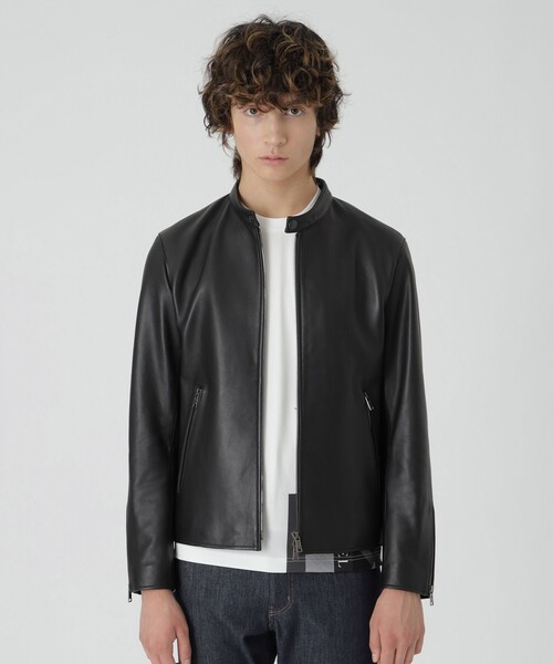 BURBERRY BLACK LABELライダースジケット 牛革 X2775 BURBERRY BLACK