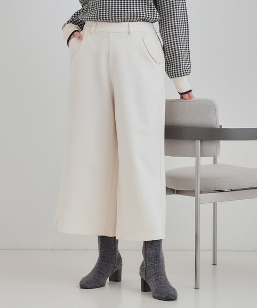 未使用品 M.&KYOKO 白色 ガウチョパンツ 2025年最新】M.&KYOKO