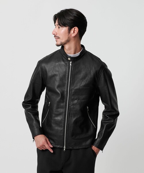 WEB限定 WARDROBE SMART】 シープ シングル ライダースジャケット