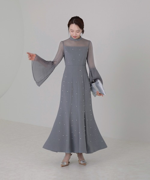 Leja パールビーズ マーメイドドレス パーティドレス S レジャ Leja