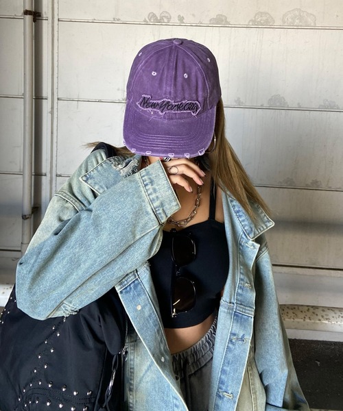 セール】ピグメントロゴ刺繍キャップ（キャップ）｜rire（リル）の