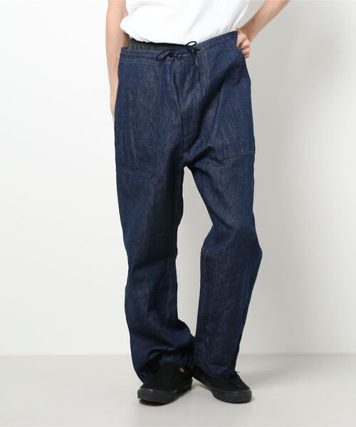 needles ストライプデザイン サルエルパンツ デニム needles