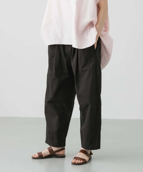 新品】かぐれ コットンクロップドパンツ ブラック