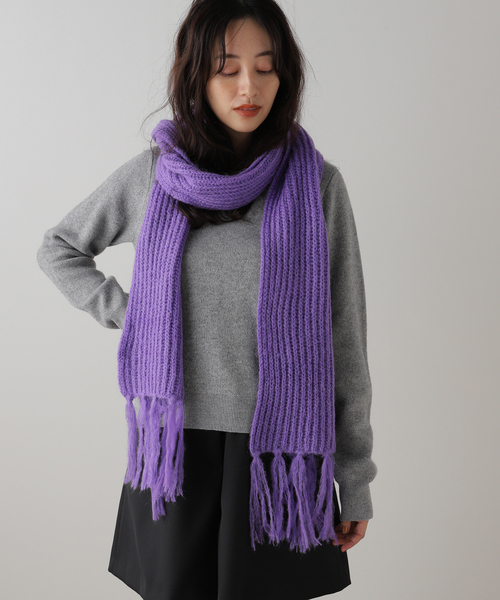 新品 ファーマフラー】サガフォックス【パープル】 sagafur パープル