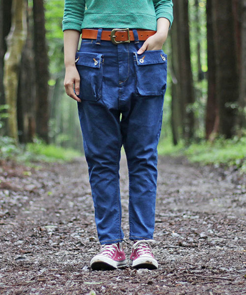 ネイタルデザイン「NATAL DESIGN」ストレッチ サルエル フラップ 32