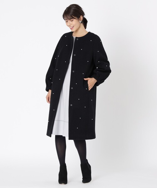 TOBECHICトゥービシックパール付コート冬アウター