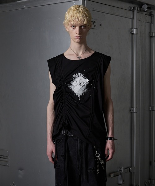 GRANCY（グランシー）の「【GRANCY】Shirring Design Rhinestone