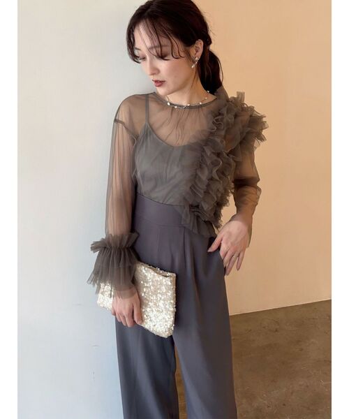 セール】LADYフリルチュールコンビネゾン（パンツドレス）｜LAGUNAMOON