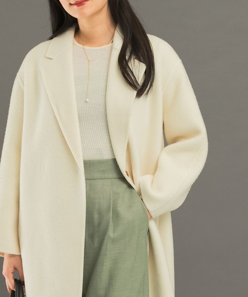 セール】ウールカシミヤリバーチェスターコート（チェスターコート