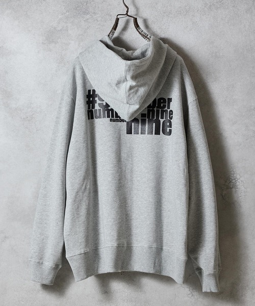 N(N) number nine PRINTED FULL ZIP SWEAT HOODIE / エヌエヌ