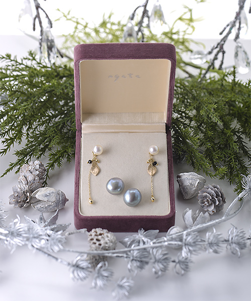 agete（アガット）の「【2015 WINTER限定】K10ピアスセット