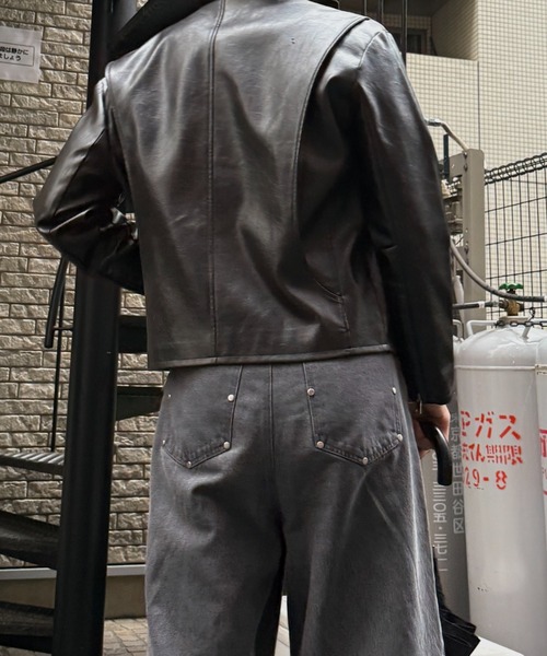 ジャケット・アウター 90-00s leather single riders jacket SINGLE