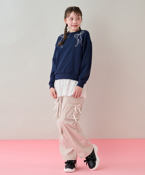 セール】【吸水速乾】レースアップリボンポケットカーゴパンツ（その他