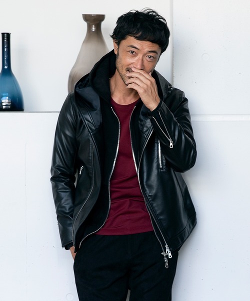 t*i様 TETE HOMME AMFステッチゴートレザージャケット 3L 参考上代