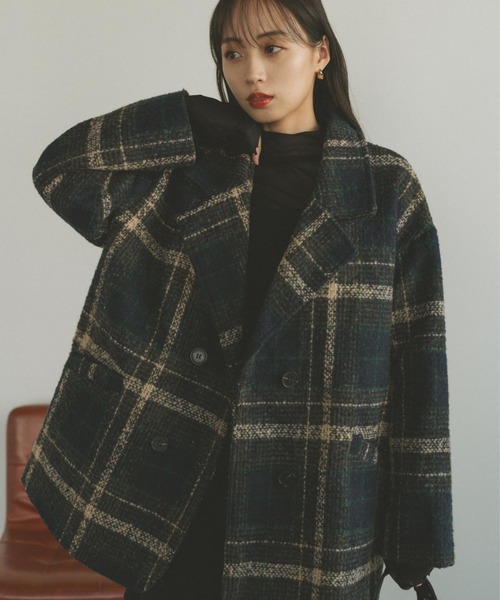 ツイードチェックジャケットコート（その他アウター）｜VANNIE U
