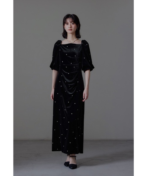 セール】スイートハートベロアドレス 結婚式 二次会 成人式 同窓会