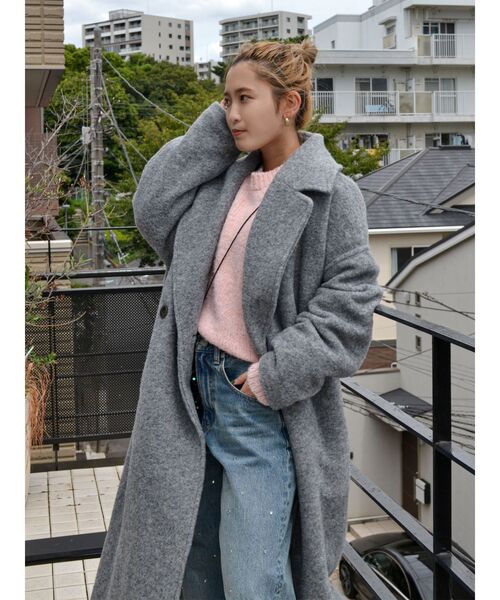 セール】スライバーチェスターロングコート（チェスターコート