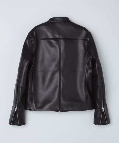 SHIPS: ラムレザー シングル ライダース ジャケット（ライダース