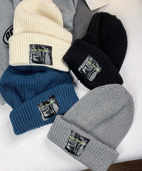 ロゴワッペンリブ編みニット帽（ニットキャップ/ビーニー）｜MGV