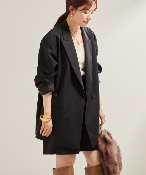 セール】SOFT WOOL ダブル ジャケット（その他アウター）｜Plage