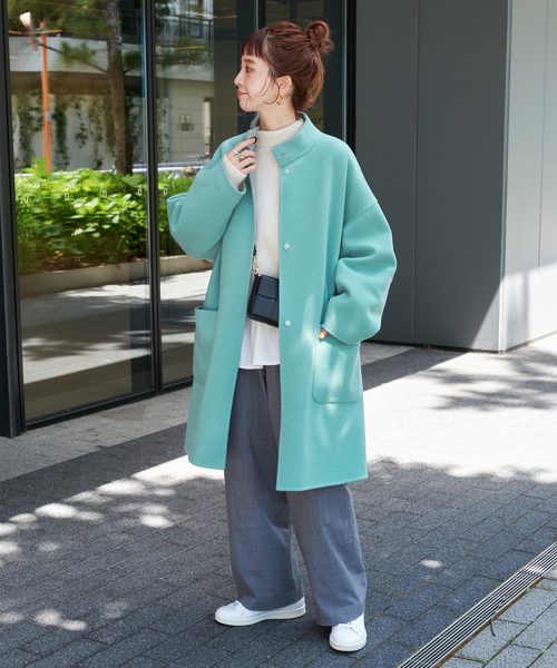 S120ブレンドリバーシブルミドル丈コート（その他アウター）｜B.C