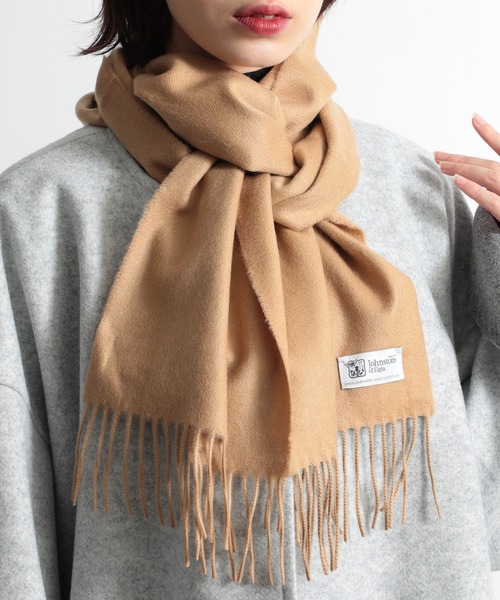 セール】【Johnstons】 100%ピュアカシミヤストールマフラー 100
