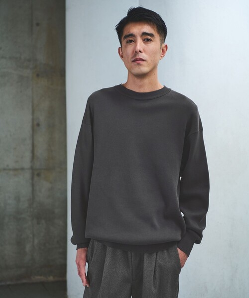 セール】コットン スウェット クルーネック ニット（ニット/セーター