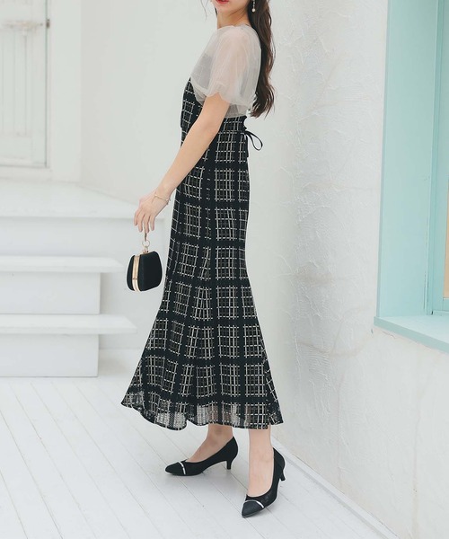 Dorry Doll（ドリードール）の「ビスチェ風ツイードマーメイドドレス