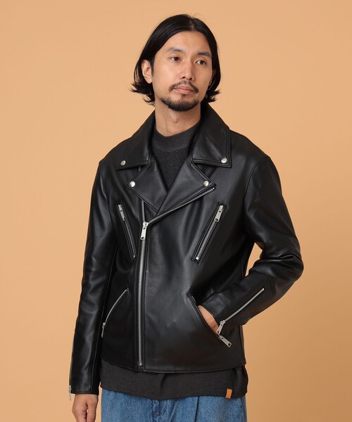 BEAMS LIGHTS / ラムレザーシングルライダースジャケット BEAMS レザー