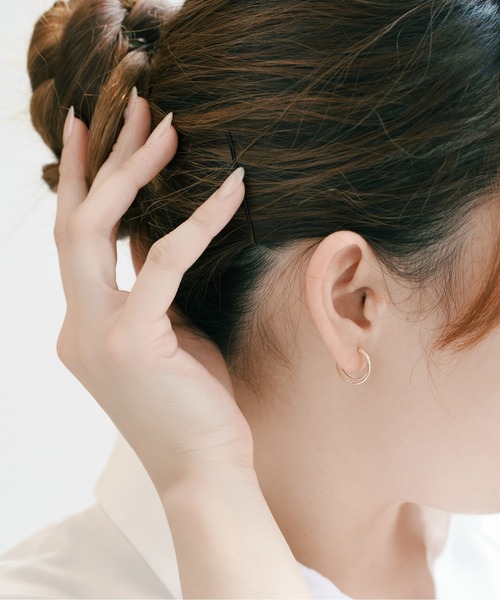 K10 2連風 フープピアス（ピアス（両耳用））｜Jewel closet by L&Co