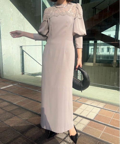 Ameri VINTAGE SLENDER LACE DRESS Mサイズ Ameri VINTAGE SLENDER