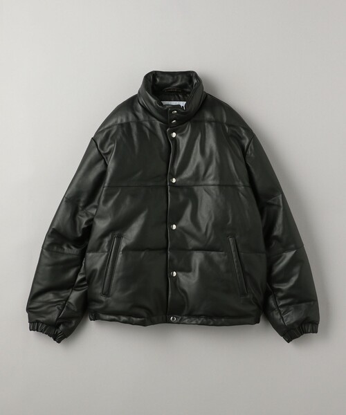 Schott / ダウンジャケット/36/レザー/BLK/無地 SCHOTT ] レザー