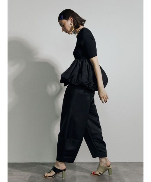 un3d. アンスリード バルーンスリーブ ガウチョパンツ ブラック
